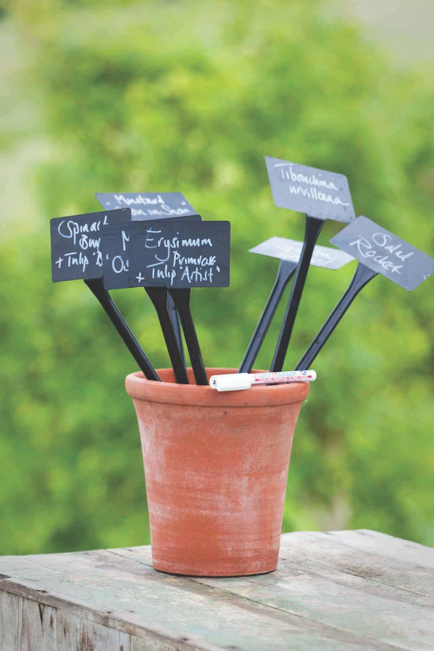 Black Plant Labels And Pen 1 Black Plant Labels And Pen