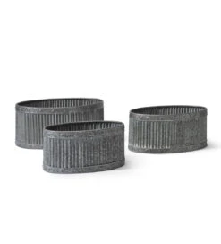 Ribbed Oval Zinc Planters 15 Ribbed Oval Zinc Planters -Plant Supply Store 420213 3 46909.1687877807