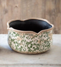 Wavy Edged Green Ceramic Bowls -Plant Supply Store 420413 1 65493.1663670634