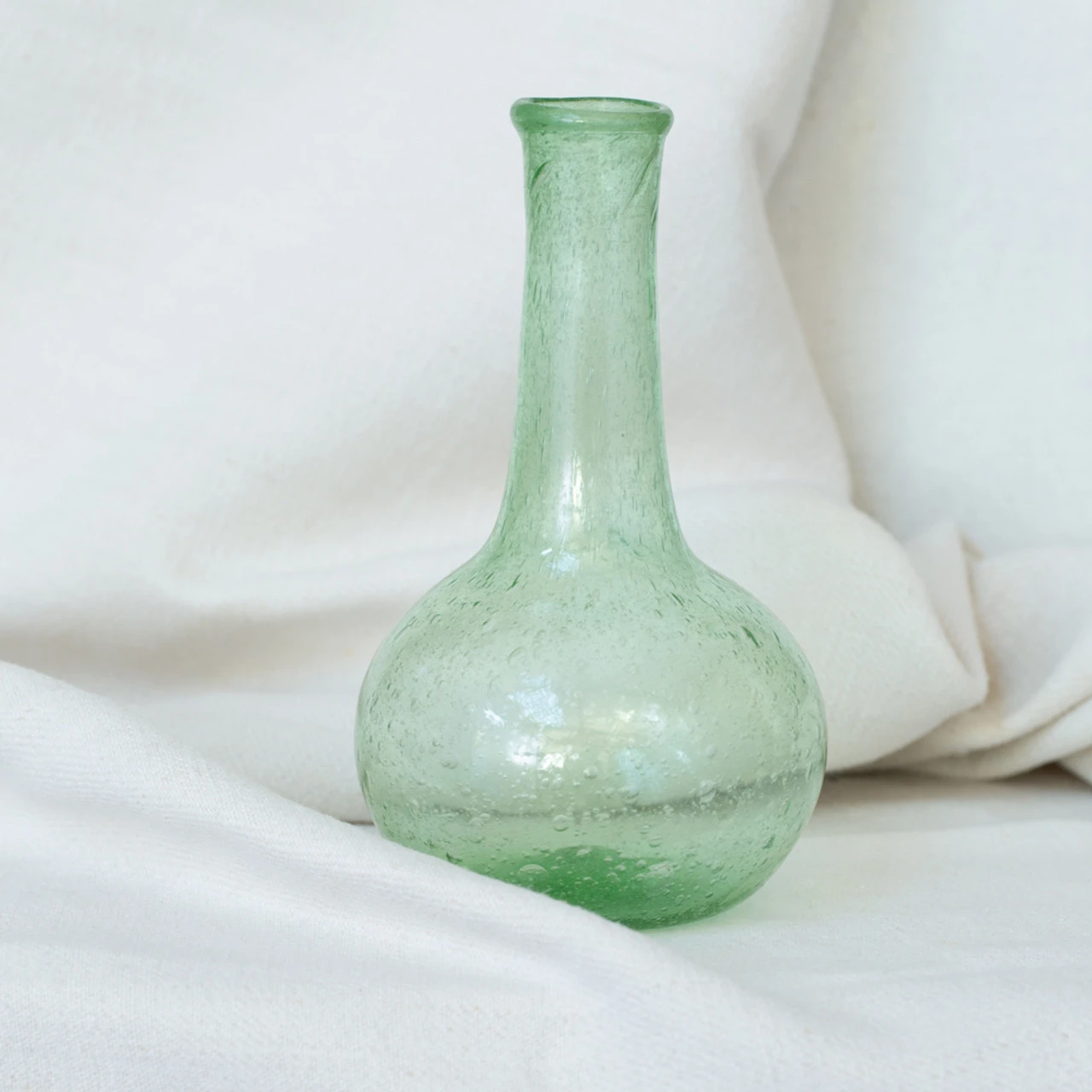 Recycled Long Neck Glass Vase 2 Recycled Long Neck Glass Vase - Image 2