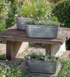 Zinc Oval Curved Troughs