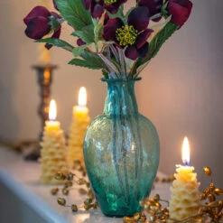 Recycled Glass Teal Vase