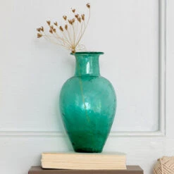 Recycled Glass Teal Vase -Plant Supply Store 450317RGTV 3 01134.1631801806